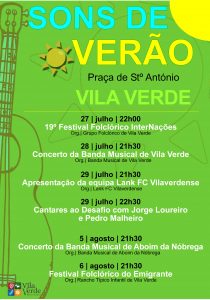 Espetáculos “Sons de Verão” animam Vila Verde