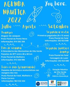 Agenda da Estação Náutica de Vila Verde 2022
