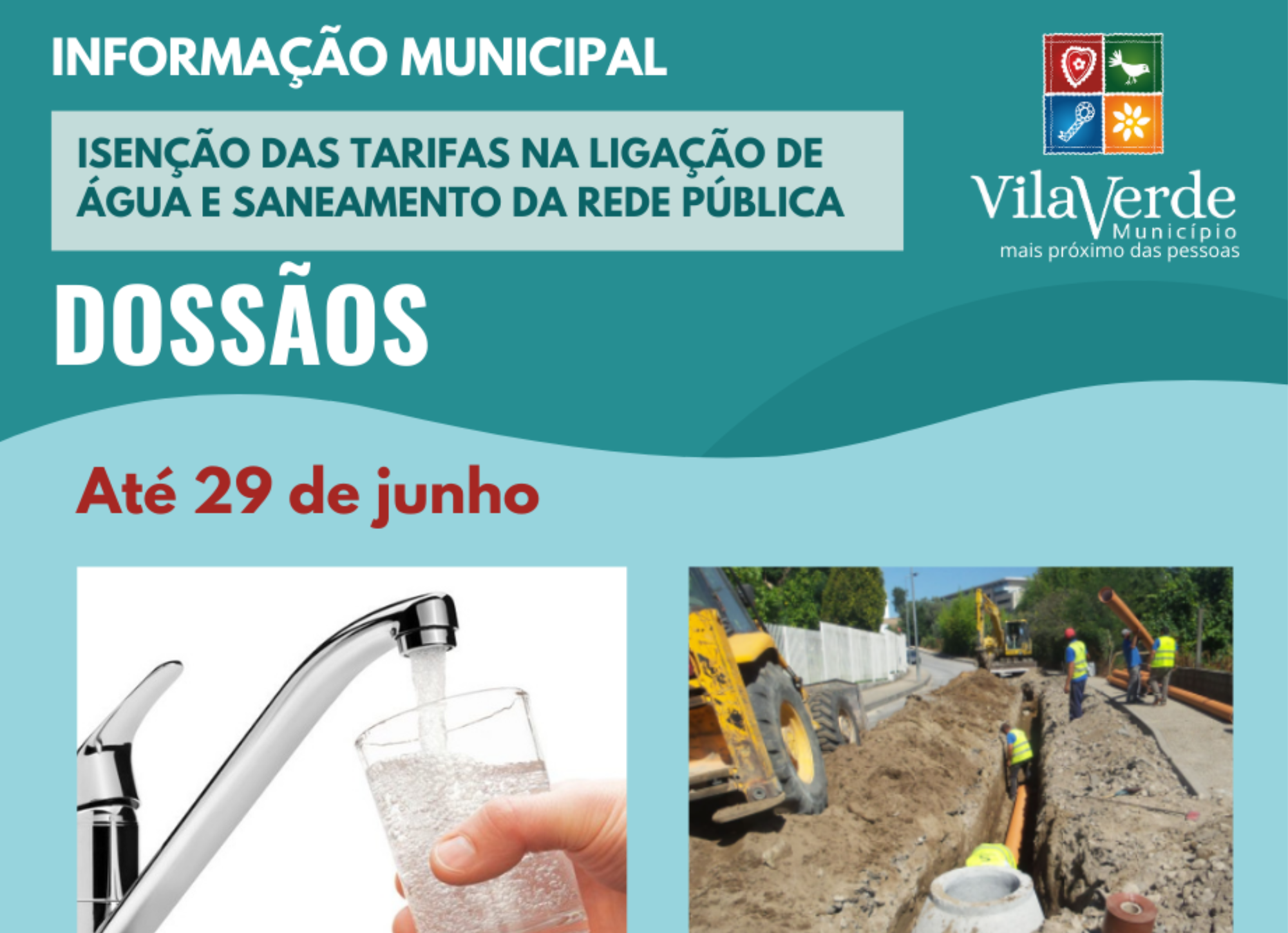 DOSSÃOS – Isenção de tarifas na ligação de água e saneamento